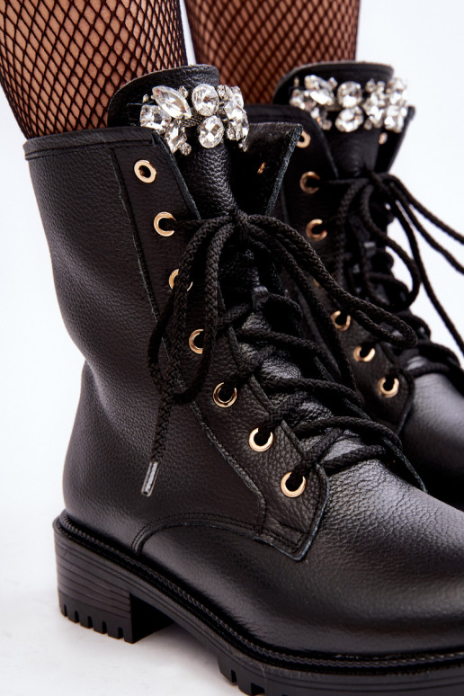 Haut Feminin Arbeitsstiefeletten mit Ornamenten Zazoo 1757 schZuarze Farbe Haut Feminin Arbeitsstiefeletten mit Ornamenten Zazoo 1757 schZuarze Farbe