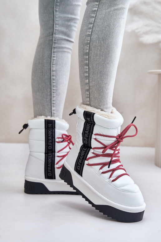 Bottes de neige Féminin Sur une semelle épaisse Végétalien D.Franklin DFSH371007 couleur blanche Bottes de neige Féminin Sur une semelle épaisse Végétalien D.Franklin DFSH371007 couleur blanche