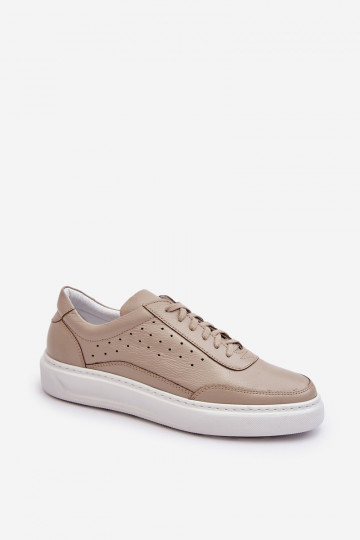 Männlich Turnschuhe Haut Zazoo 1544 Beige