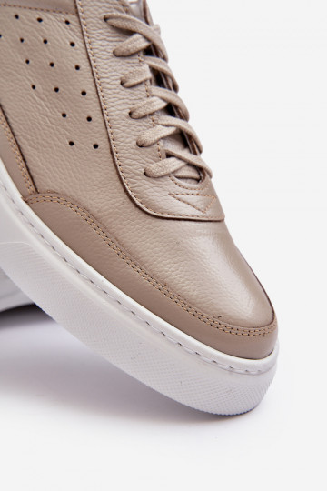 Mâle baskets Peau Zazoo 1544 beige 2