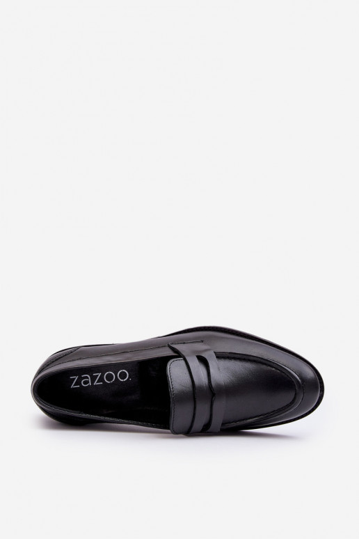 Mâle Peau chaussures Mocassins Zazoo 1570/1 couleur noire Mâle Peau chaussures Mocassins Zazoo 1570/1 couleur noire