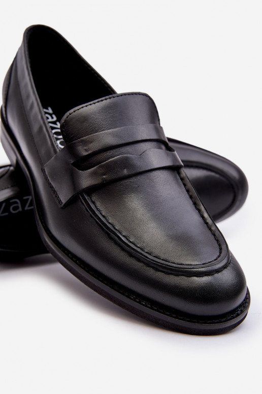 Männlich Haut Schuhe Mokassins Zazoo 1570/1 schZuarze Farbe Männlich Haut Schuhe Mokassins Zazoo 1570/1 schZuarze Farbe