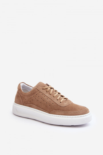 Männlich Turnschuhe aus INildleder Zazoo 1544 Beige