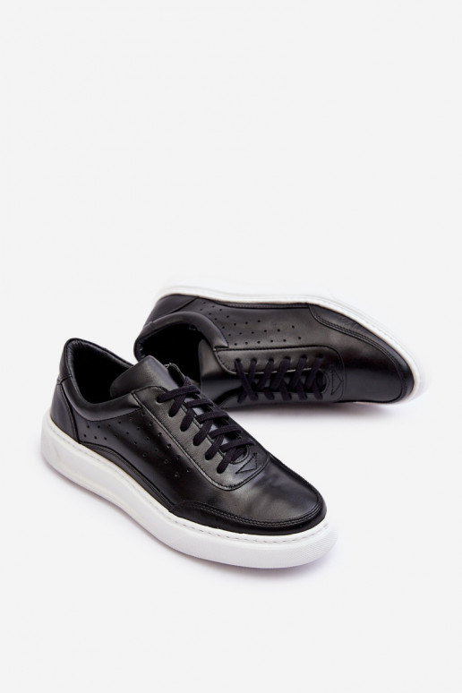 Mâle baskets Peau Zazoo 1544 couleur noire Mâle baskets Peau Zazoo 1544 couleur noire