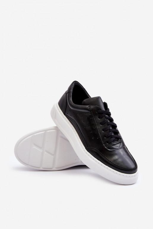 Männlich Turnschuhe Haut Zazoo 1544 schZuarze Farbe Männlich Turnschuhe Haut Zazoo 1544 schZuarze Farbe