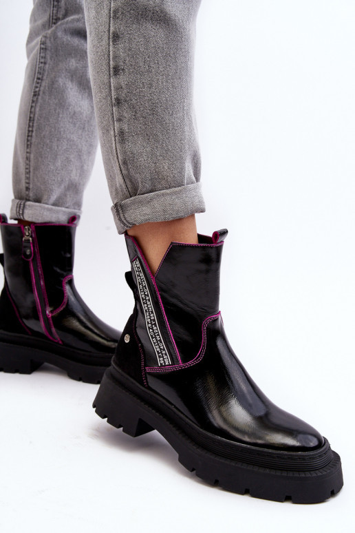 Haut Feminin Stiefel Es mussciejka 06236-15 schZuarze Farbe Haut Feminin Stiefel Es mussciejka 06236-15 schZuarze Farbe