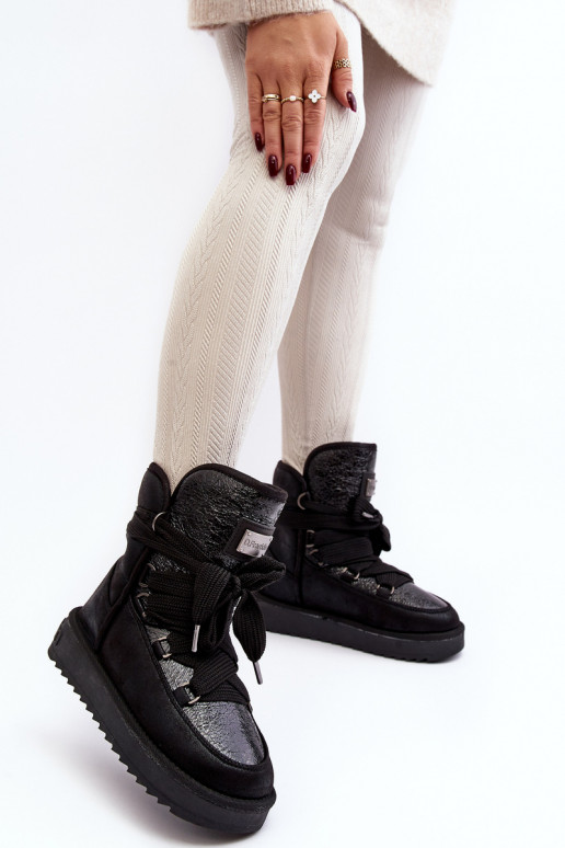 Feminin Schneestiefel mit stilvollen Details D.Franklin DFSH370006 schZuarze Farbe