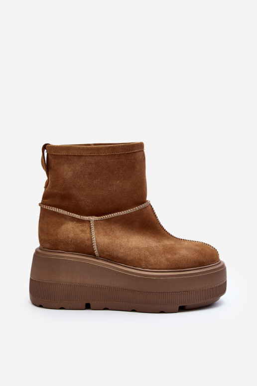 Peau Féminin Bottes avec des semelles massives à la mode marron Zazoo 3424 Peau Féminin Bottes avec des semelles massives à la mode marron Zazoo 3424