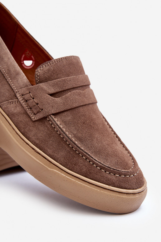 van suède Het heeftnnenschoenen Mocassins Zazoo 1574 beige van suède Het heeftnnenschoenen Mocassins Zazoo 1574 beige