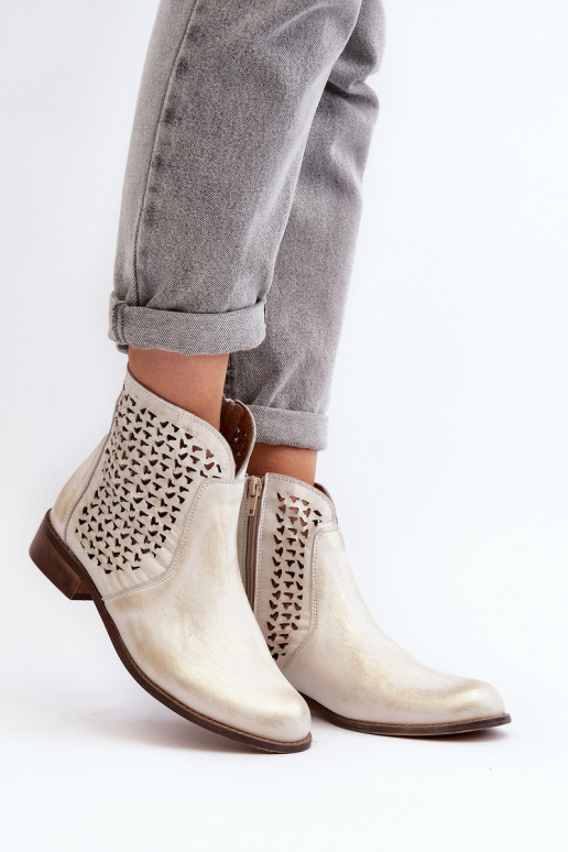 Zazoo 2791 Haut Durchbrochene Stiefel goldene Farbe Zazoo 2791 Haut Durchbrochene Stiefel goldene Farbe