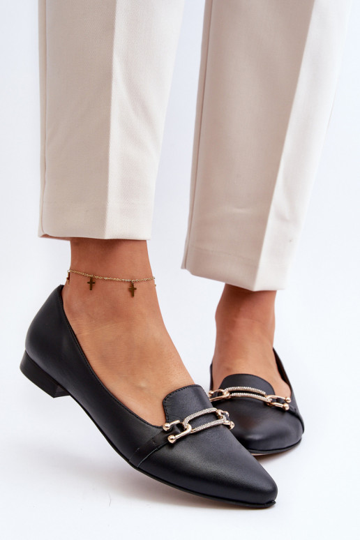 Zazoo 2885 Ballerines avec des ornements couleur noire Zazoo 2885 Ballerines avec des ornements couleur noire