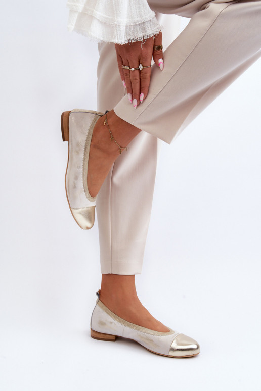 Zazoo 2890 Ballerinas goldene Farbe Aufgeräumt Zazoo 2890 Ballerinas goldene Farbe Aufgeräumt