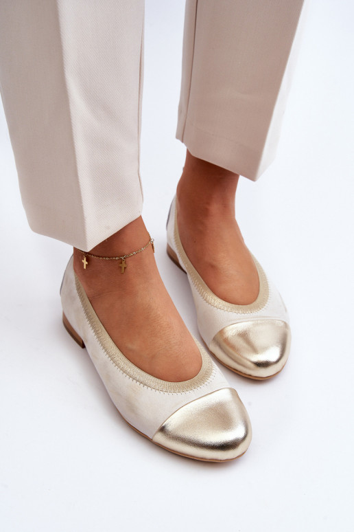 Zazoo 2890 Ballerinas goldene Farbe Aufgeräumt Zazoo 2890 Ballerinas goldene Farbe Aufgeräumt