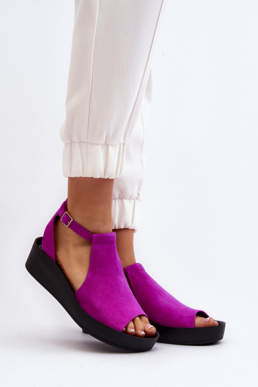 Zazoo 2914 Suède damessandalen roze Zazoo 2914 Suède damessandalen roze