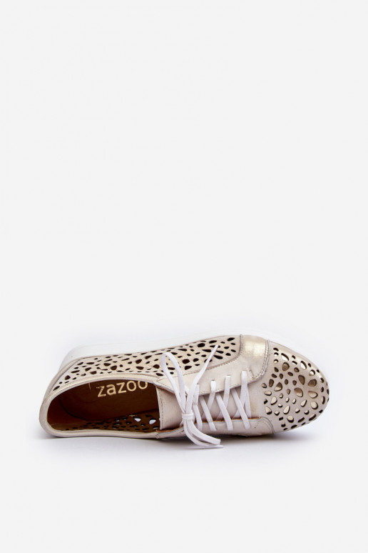 Zazoo 2821 Haut Schuhe Feminin mit durchbrochenen Elementen goldene Farbe Zazoo 2821 Haut Schuhe Feminin mit durchbrochenen Elementen goldene Farbe