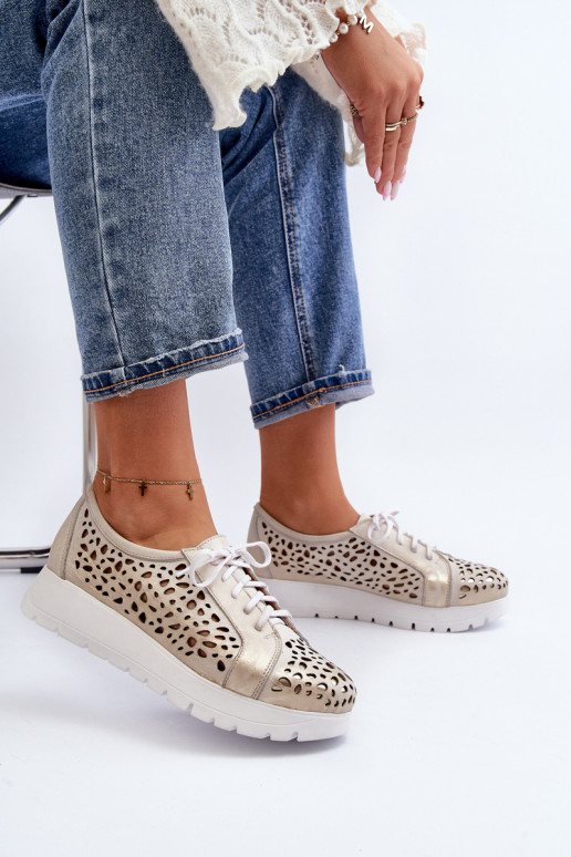 Zazoo 2821 Haut Schuhe Feminin mit durchbrochenen Elementen goldene Farbe Zazoo 2821 Haut Schuhe Feminin mit durchbrochenen Elementen goldene Farbe