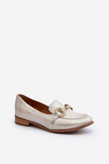 Zazoo 2880 Féminin Mocassins Peau avec des ornements couleur dorée