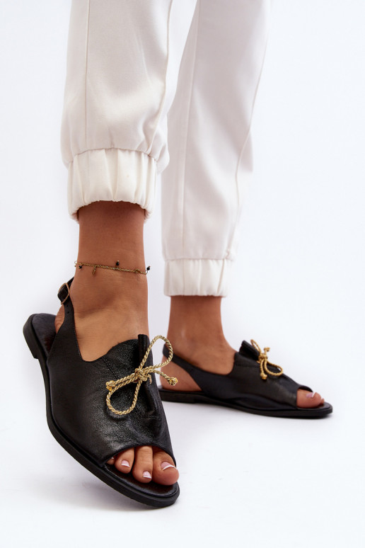 Zazoo 2898 Leer Platte sandalen zInart Zazoo 2898 Leer Platte sandalen zInart