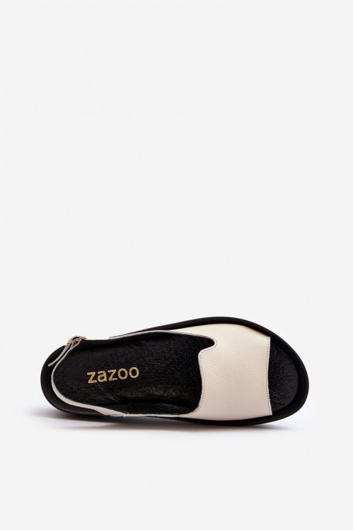 Zazoo 2893 Dames sandalen Leer na Dikj PodeszInie ivoor Zazoo 2893 Dames sandalen Leer na Dikj PodeszInie ivoor