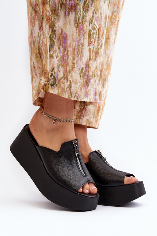 Zazoo 2916 Dames Slippers met platform met ritssluitingen zInart Zazoo 2916 Dames Slippers met platform met ritssluitingen zInart