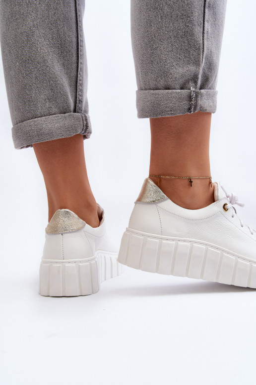 Zazoo 2919 Féminin Peau chaussures Sur une semelle épaisse couleur blanche Zazoo 2919 Féminin Peau chaussures Sur une semelle épaisse couleur blanche