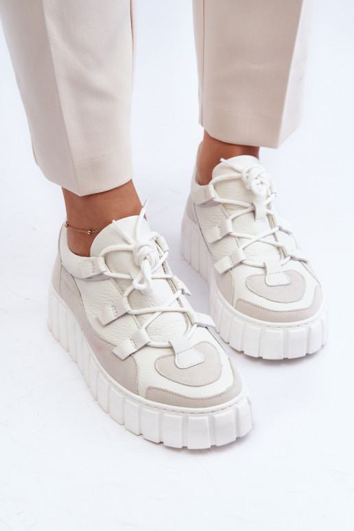 Féminin Peau baskets avec une plateforme M01/1 Zazoo couleur ivoire Féminin Peau baskets avec une plateforme M01/1 Zazoo couleur ivoire