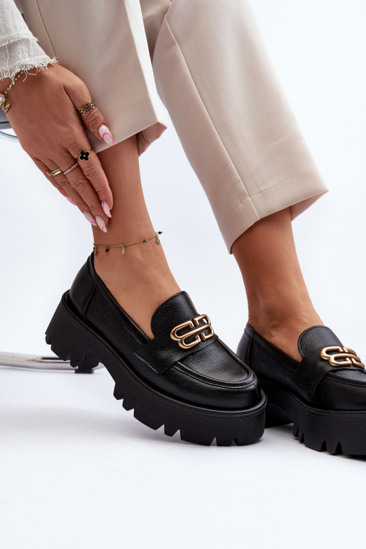 Zazoo 20164 Feminin Mokassins Aus Ermöglichtturleder schZuarze Farbe