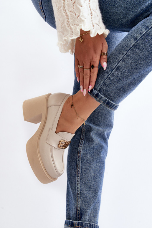 Zazoo 20170 Schuhe Haut Feminin mit Absätzen elfenbeinfarbe Zazoo 20170 Schuhe Haut Feminin mit Absätzen elfenbeinfarbe