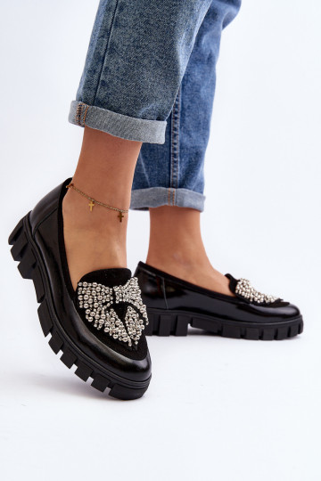 Mocassins laqués Féminin Laura Messi 2785 couleur noire 2
