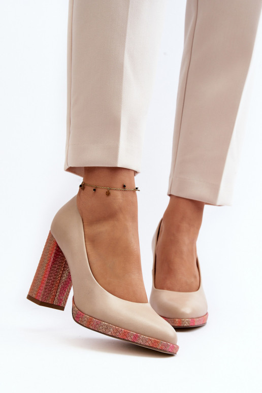 Chaussures avec des talons Laura Messi 2746 couleur ivoire Chaussures avec des talons Laura Messi 2746 couleur ivoire