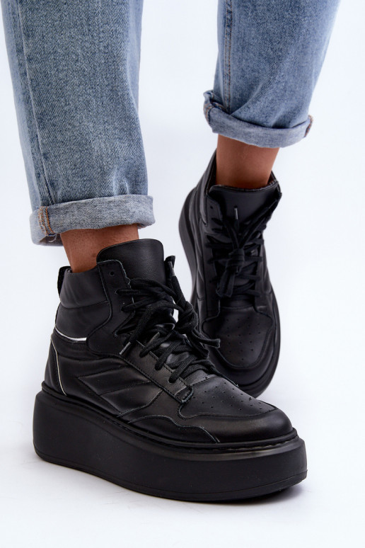 Zazoo 3392/X Dames Leer sportschoenen met platform zInart Zazoo 3392/X Dames Leer sportschoenen met platform zInart