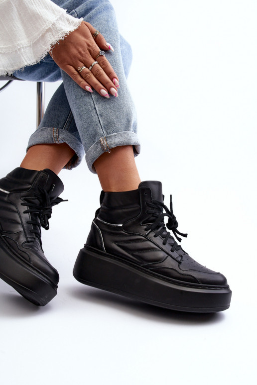 Zazoo 3392/X Dames Leer sportschoenen met platform zInart Zazoo 3392/X Dames Leer sportschoenen met platform zInart