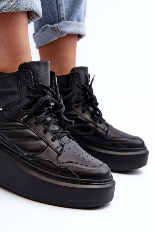 Zazoo 3392/X Dames Leer sportschoenen met platform zInart Zazoo 3392/X Dames Leer sportschoenen met platform zInart