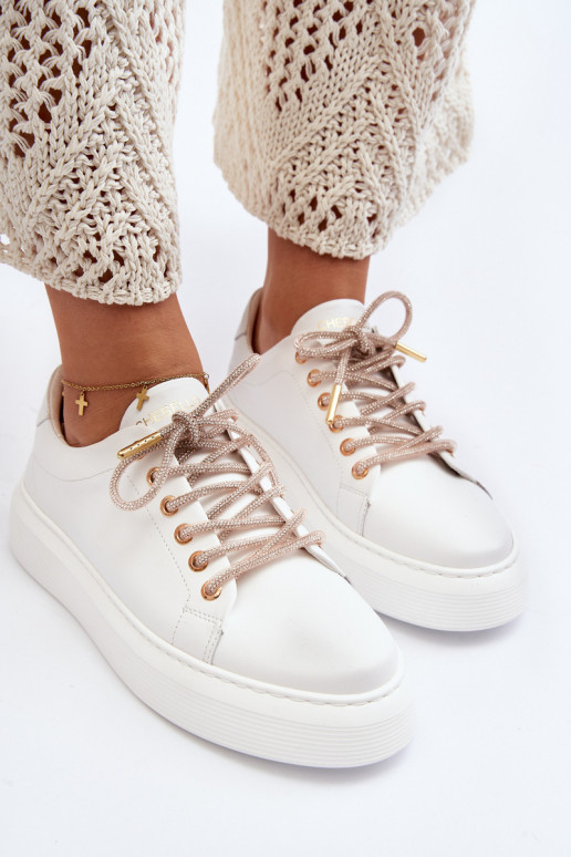 Leer Dames sportschoenen CheBello 4362 Initte kleur