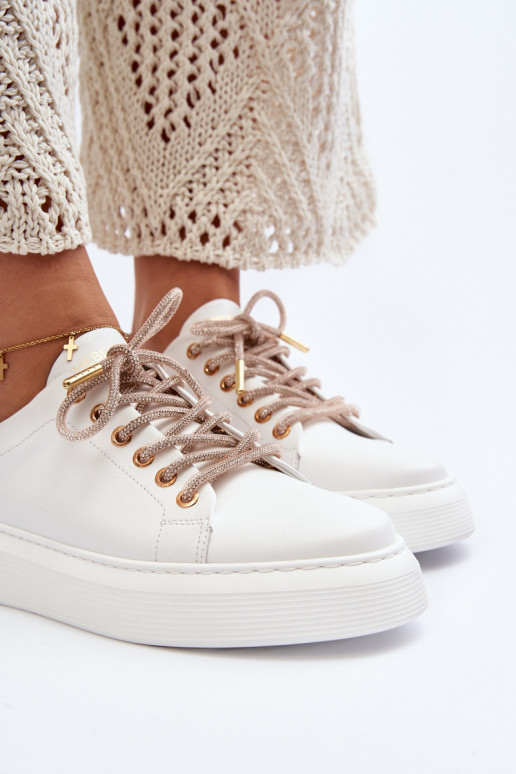 Leer Dames sportschoenen CheBello 4362 Initte kleur