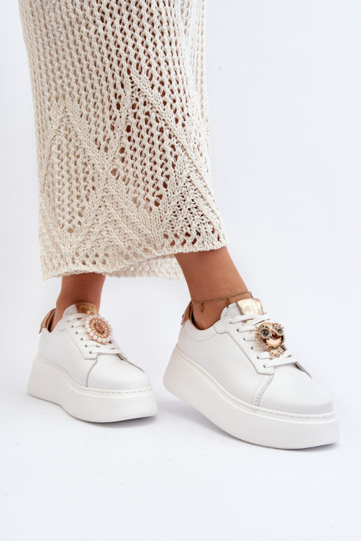 Feminin Haut Sneakers Stilvollllschuhe CheBello 4411 Zueiße Farbe Feminin Haut Sneakers Stilvollllschuhe CheBello 4411 Zueiße Farbe