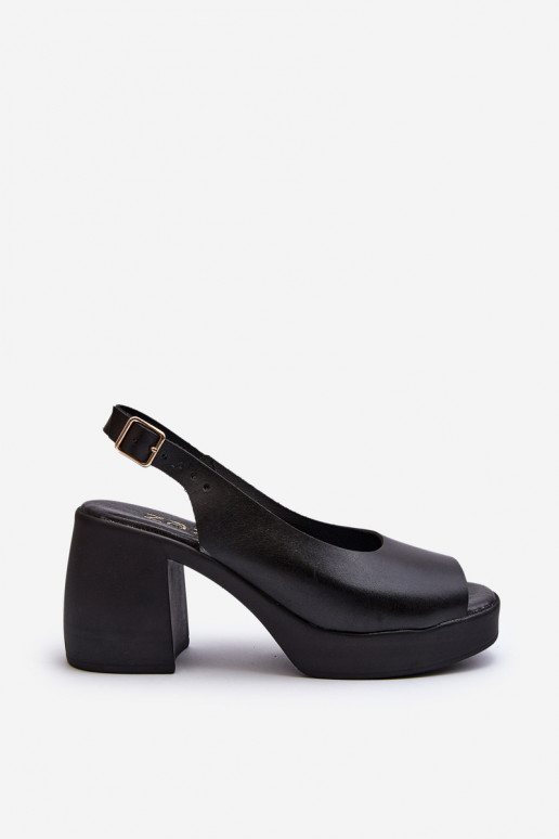 Zazoo 40376 Sandales pour femmes Sur des talons massifs couleur noire Zazoo 40376 Sandales pour femmes Sur des talons massifs couleur noire