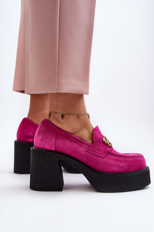 Zazoo 20170 chaussures en daim Féminin avec des talons couleur rose Zazoo 20170 chaussures en daim Féminin avec des talons couleur rose