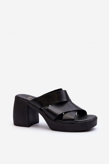 Chaussons en cuir Zazoo 40373 couleur noire 2