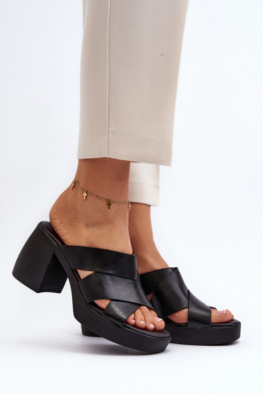 Zazoo 40373 Pantoufles en cuir Klocke couleur noire Zazoo 40373 Pantoufles en cuir Klocke couleur noire