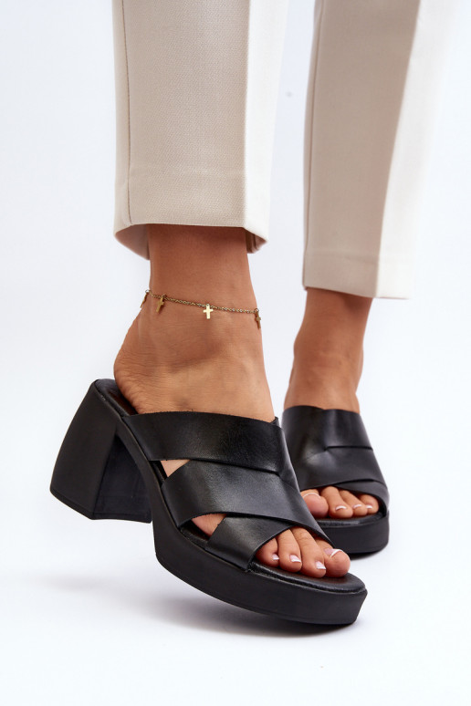 Zazoo 40373 Pantoufles en cuir Klocke couleur noire Zazoo 40373 Pantoufles en cuir Klocke couleur noire