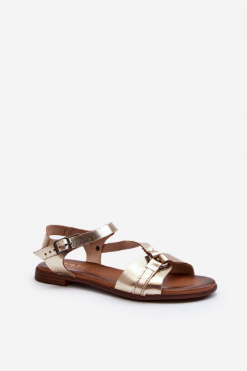 Zazoo 40182 Dames sandalen Dames gouden kleur 2