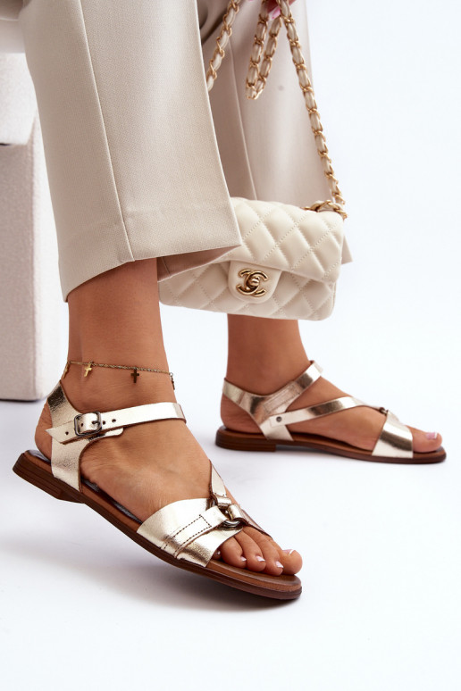 Zazoo 40182 Dames sandalen Dames gouden kleur Zazoo 40182 Dames sandalen Dames gouden kleur