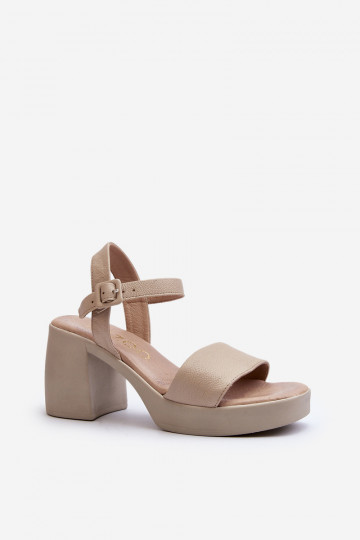 Zazoo 40386 Dames Dames sandalen Op Klok beige