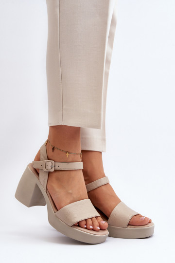Zazoo 40386 Dames Dames sandalen Op Klok beige 2