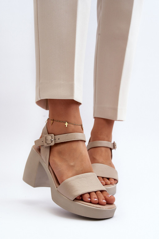 Zazoo 40386 Dames Dames sandalen Op Klok beige Zazoo 40386 Dames Dames sandalen Op Klok beige