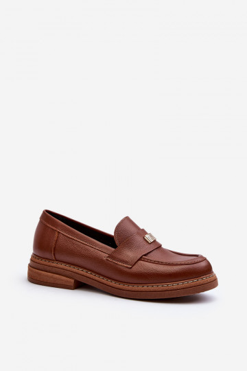 Zazoo 20165 Peau mocassins pour femmes marron