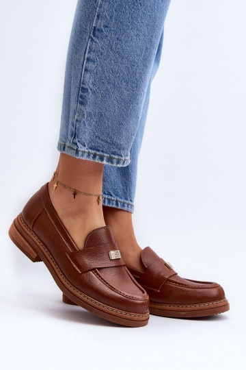 Zazoo 20165 Peau mocassins pour femmes marron 2