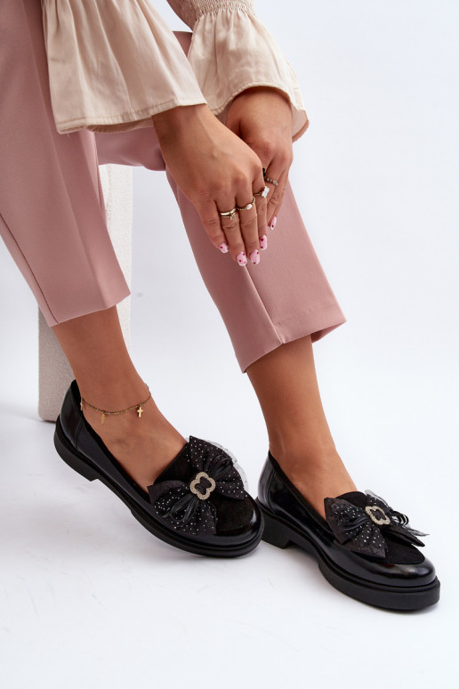 Dames Gelakte mocassins met linten Laura Messi 2786 zInart Dames Gelakte mocassins met linten Laura Messi 2786 zInart