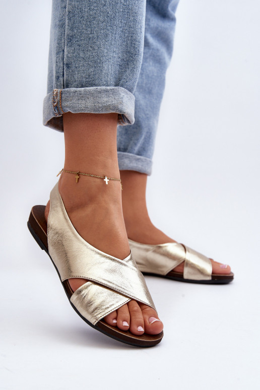 Zazoo 40407 sandalen Leer Dames gouden kleur Zazoo 40407 sandalen Leer Dames gouden kleur